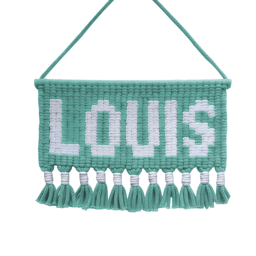 Custom Boho Name Sign | Handmade Macrame Wall Hanging for Nursery & Kids Room