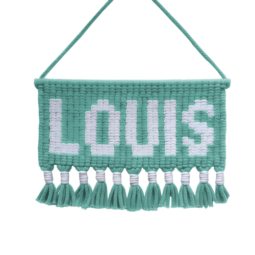 Custom Boho Name Sign | Handmade Macrame Wall Hanging for Nursery & Kids Room